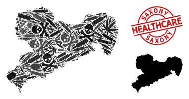 Saksonya Eyaleti ve Filigran Sağlık Bakanlığı Bağımlılık Kompozisyon Haritası