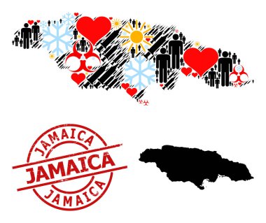 Jamaika Mühür ve Buz Halkı Enfeksiyon Tedavi Kolajı Jamaika Haritası