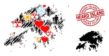 Kauçuk Duyulan Ada Mührü ve Buz Adam Enfeksiyon Tedavi Kolajı Hong Kong Haritası