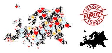 Plastik Avrupa Damga ve Bahar Nüfus Aşıları Avrupa Mozaik Haritası