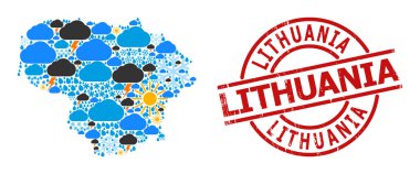 Litvanya ve Tehlike Rozeti İklim Deseni Haritası
