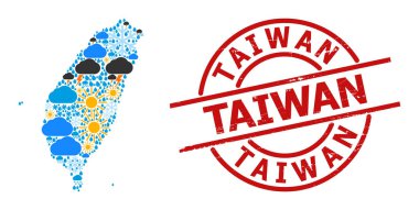 Tayvan ve Tehlike Mührü Hava Durumu Mozaik Haritası