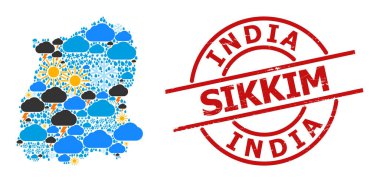 Sikkim Eyaleti ve Tehlike Mührü İklim Deseni Haritası