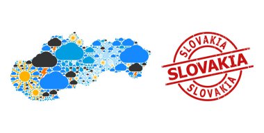 Slovakya Hava Haritası ve Çizik Rozet