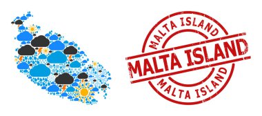 Malta Adası ve Tehlike Rozeti İklim Deseni Haritası