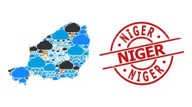 İklim Mozaik Nijer ve Lastik Mühür Haritası