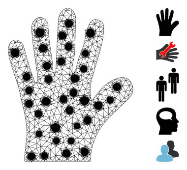 Patojen Ögeleriyle Avuç İçi İskeleti Izgara Grafiği