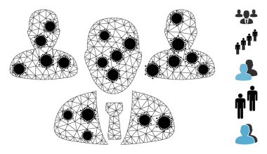 Bulaşıcı Ögelerle Ekip Karoseri Izgara Piktogramı