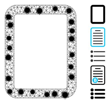 Boş Sayfa Kablosu Patojen Düğümleri ile Ağ Simgesi
