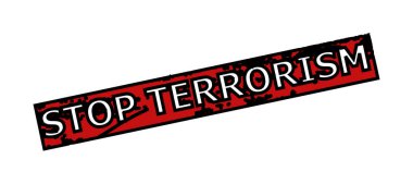 Kırmızı ve Siyah Dikdörtgen Kirli Mührü Durdur