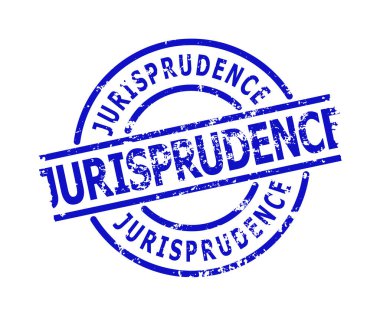 JURISPRUDENCE Mavi Yuvarlak Aşınmış Damga Mührü