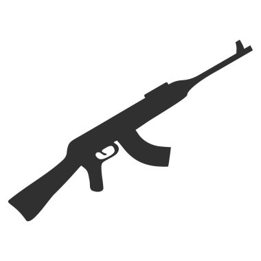 Kalaşnikov Silah Düz Simgesi Resmi