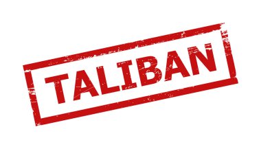 TALIBAN Kırmızı Dikdörtgen Çerçeve Çerçevesi Mühür Mührü