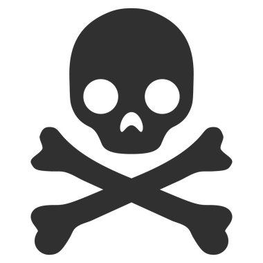 Ölüm Kurukafa Düz Simgesi Simgesi