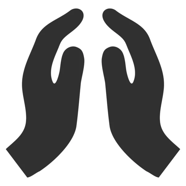 Dua Elleri Düz Simge Sembolü — Stok Vektör