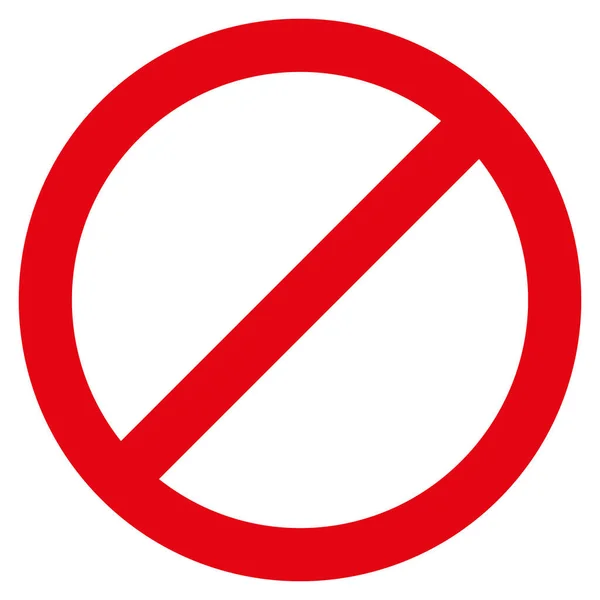 Prohibido Símbolo de icono plano — Archivo Imágenes Vectoriales