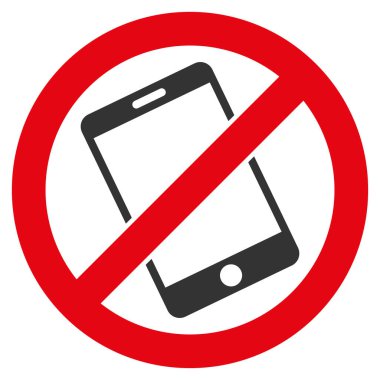 Akıllı Telefon Düz Simgesi Simgesini Yasakla