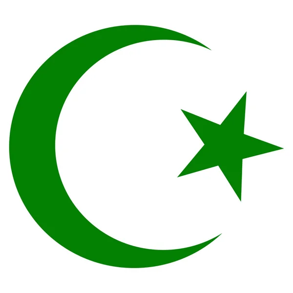 Muslim Moon Flat Icon Raster — Stock fotografie