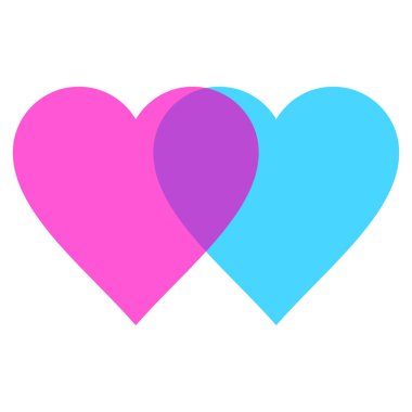 Sevimli Kalplerin Düz Simge Resmi