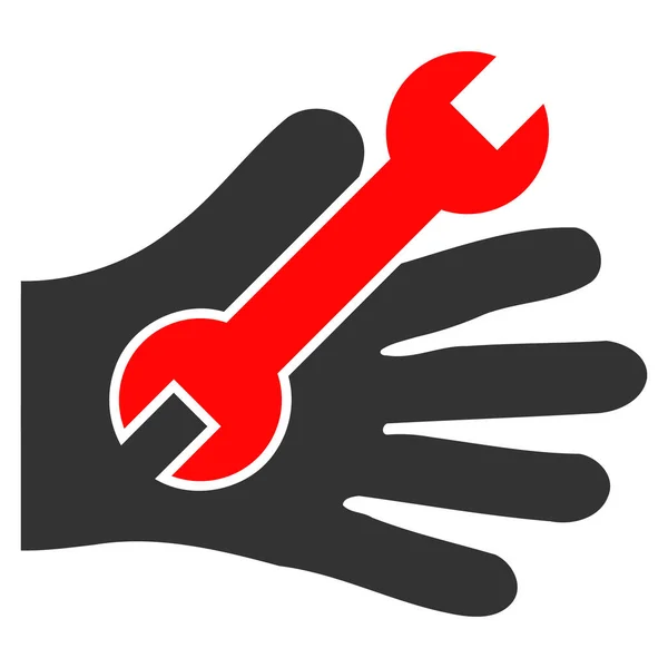 Reparatie Service Hand Flat Icon Image — Stockvector