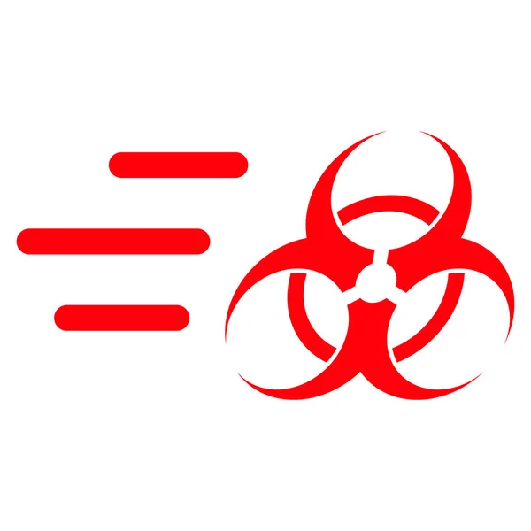 Rush Biohazard Flat Icon Vector — Vetor de Stock