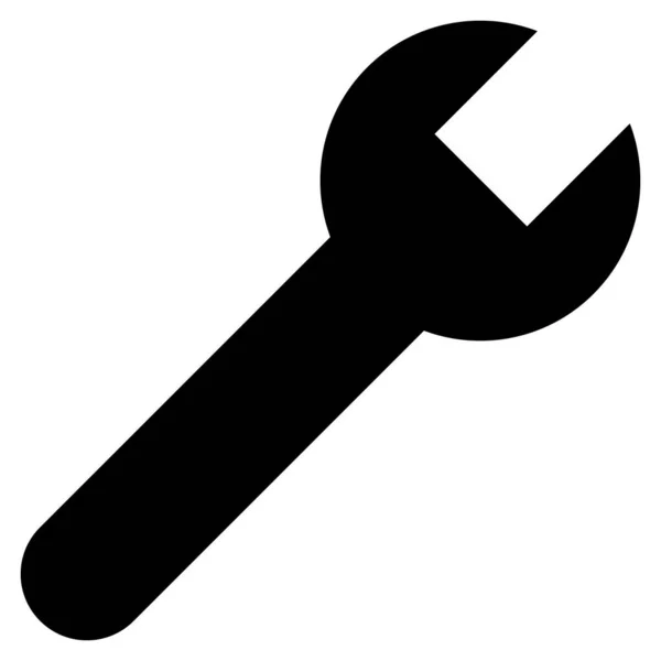 Klíč plochý ikona ilustrace — Stockový vektor