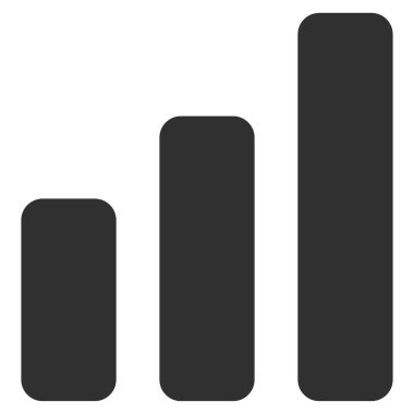 Çubuk Çizelgesi Düz Simgesi Kalıbı