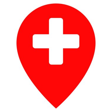 Klinik Harita Pointer Düz Simge Vektörü