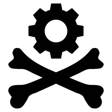 Ölüm Mekaniği Düz Simge Vektörü