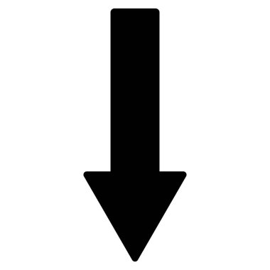 Aşağı Ok Düz Simgesi Sembolü