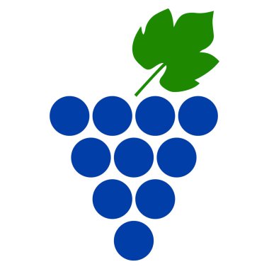 Üzümler Bunch Düz Simge İllüstrasyonu