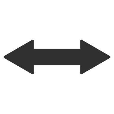 Yatay Değişim Oku Düz Simge Vektörü