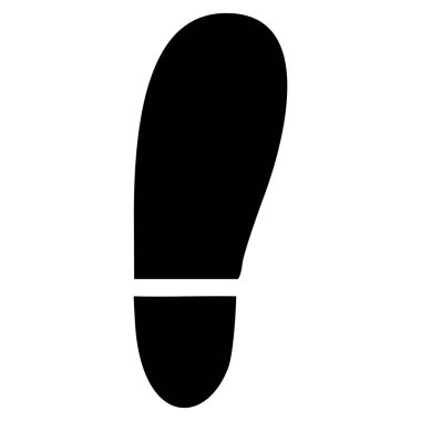 İnsan Ayağı Yazdırma Düz Simgesi İllüstrasyonu