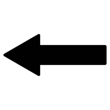 Sol Ok Düz Simge Vektörü