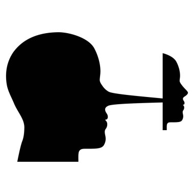 Yalancı Maskeli Düz Simge Simgesi