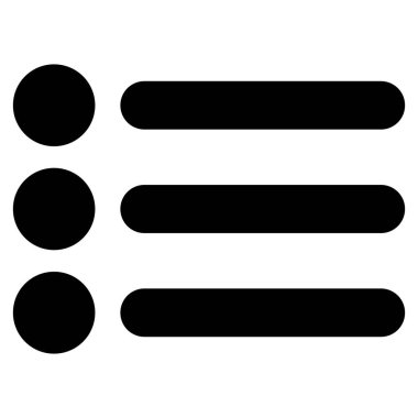 Ögeleri Düz Simge Listele