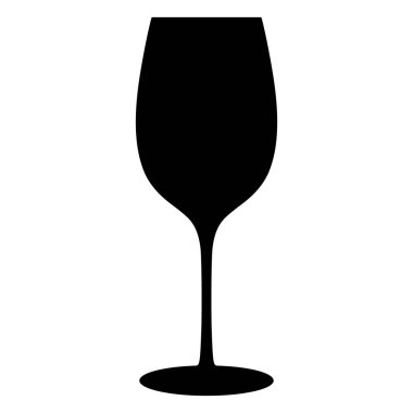 Şarap kadehi düz simge tasarlamak