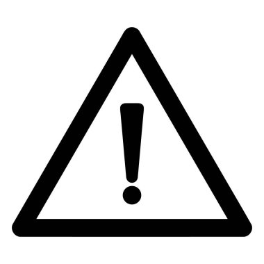 Uyarı İşareti Düz Simge İllüstrasyonu