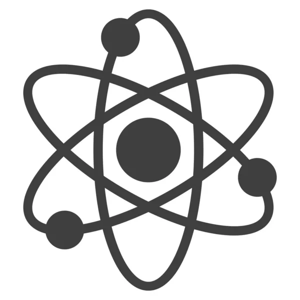 Atom Elektronen platte pictogram Afbeelding — Stockvector