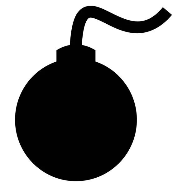 Símbolo de icono plano de bomba — Archivo Imágenes Vectoriales