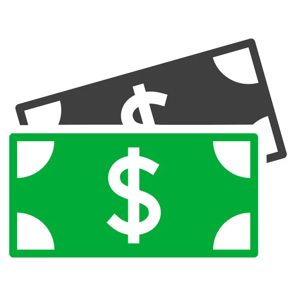 美元钞票扁平Icon符号 — 图库矢量图片