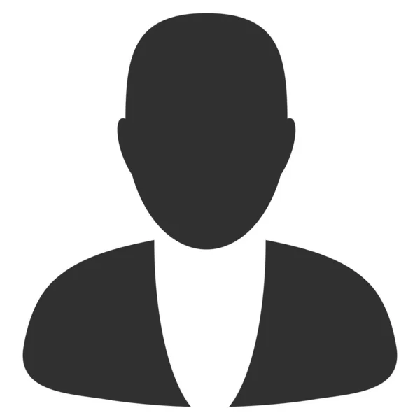 Símbolo de ícone plano de pessoa cara — Vetor de Stock
