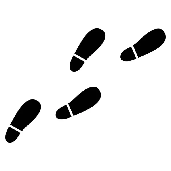 Human Footprints Trail Flat Icon Illustration — Stock vektor