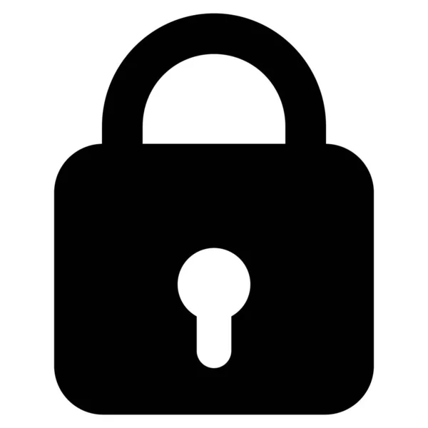 Lock lapos ikon illusztráció — Stock Vector