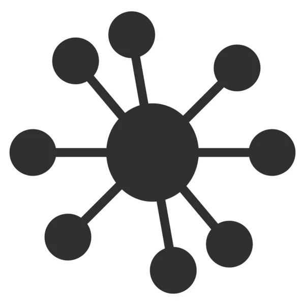 Relations nœuds Icône plate Illustration — Image vectorielle