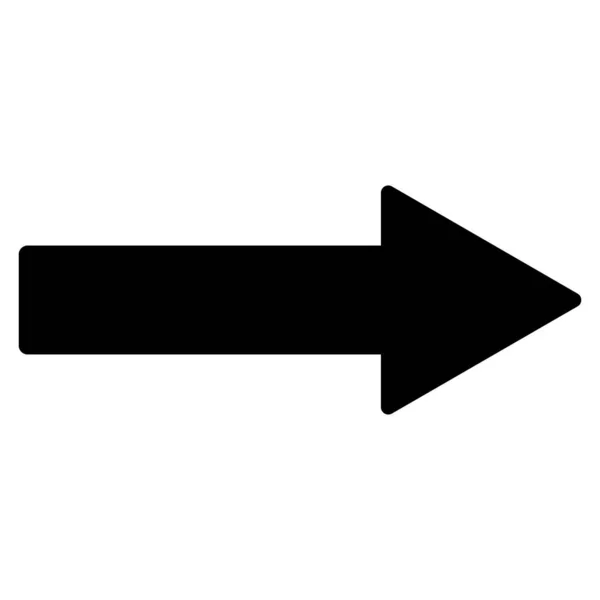 Flecha derecha Icono plano Símbolo — Vector de stock