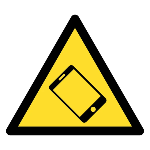 Smartphone Warning Flat Icon Vector — Stock Vector