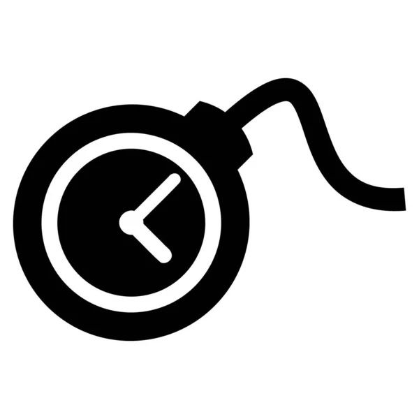 Símbolo de ícone de bomba de tempo plana — Vetor de Stock