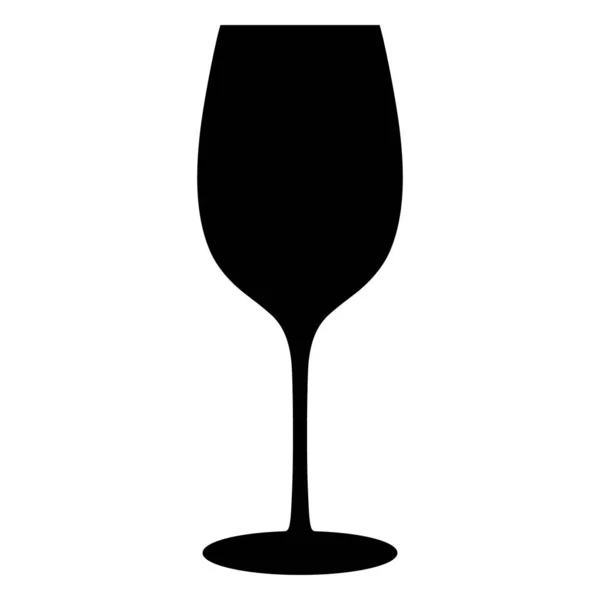 Wine Glass Flat Icon Illustration — Stock Vector