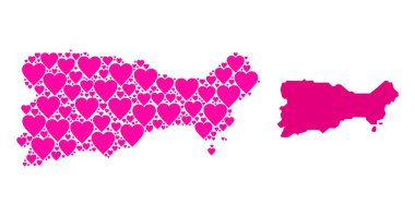 Capri Adası 'nın Pembe Aşk Mozaik Haritası